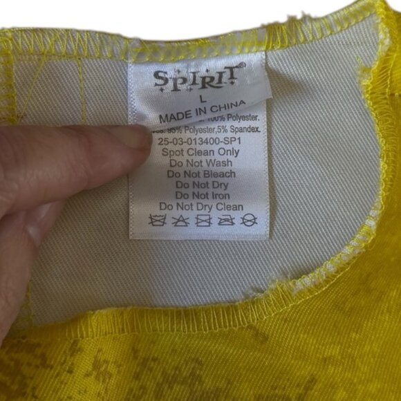 Spirit Halloween Biohazard Unit Costume Hazmat Jumpsuit Yellow Hood Child Size L - Picture 3 of 12